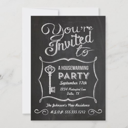 Chalkboard Housewarming Invitation