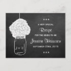 Chalkboard Hydrangea Mason Jar Bridal Recipe Cards