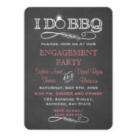 Chalkboard I DO BBQ Engagement Party Invitation