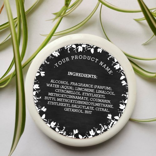 Chalkboard Ingredients Product Label Candle  Soap