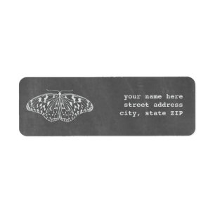 Chalkboard Inspired Butterfly Address Labels