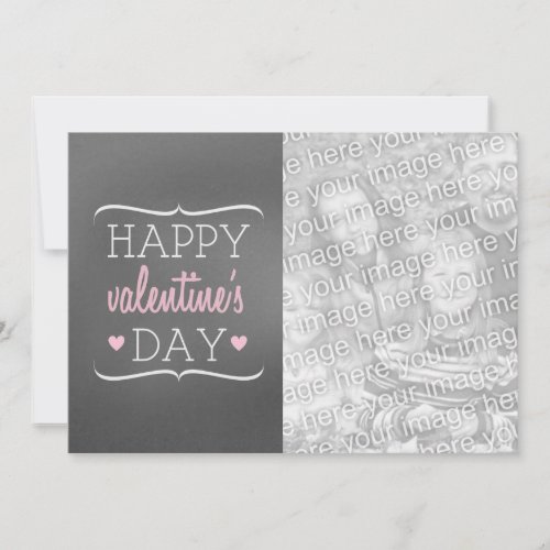 Chalkboard Inspired Photo Valentine's Card
