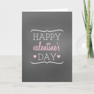 Chalkboard Inspired Valentine's Day Card