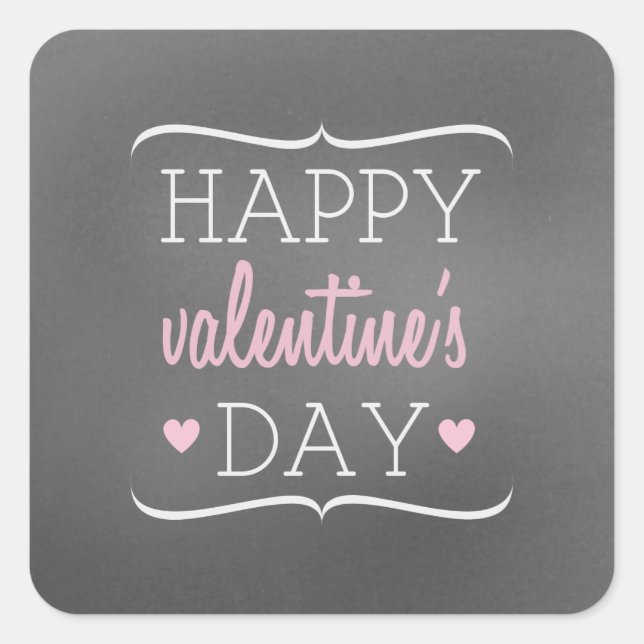 Chalkboard Inspired Valentine's Sticker (Front)