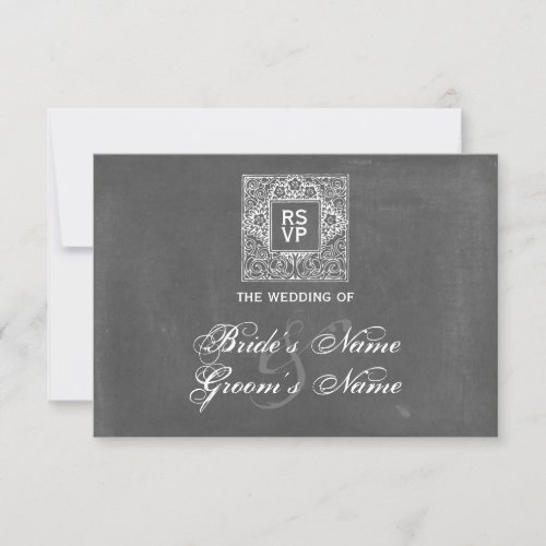 Chalkboard Inspired Wedding RSVP