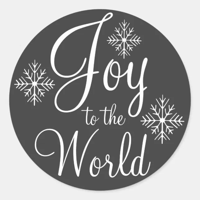Chalkboard Joy to the World Stickers Zazzle
