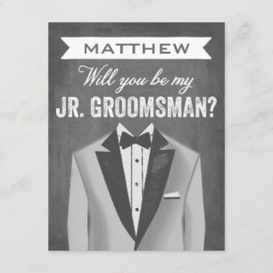 Chalkboard Junior Groomsman Groomsman Invitation