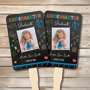 Chalkboard Kindergarten Graduation Fan