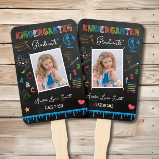 Chalkboard Kindergarten Graduation Fan (Creator Uploaded)