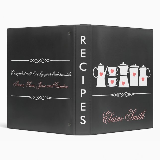 Chalkboard Kitchen Bridal shower Recipe Folder (Background)