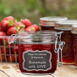 Chalkboard kitchen of NAME Homemade with LOVE Sticker
