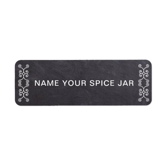 Chalkboard Kitchen Spice Jar Label