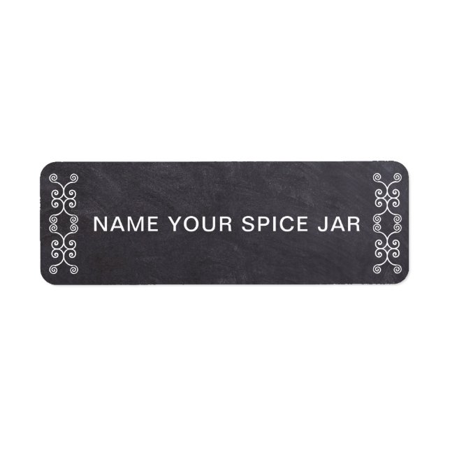 Chalkboard Kitchen Spice Jar Label (Front)