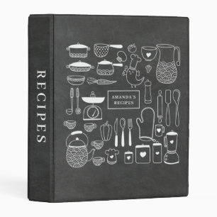 Chalkboard Kitchen ToolsPersonalized Recipe Binder