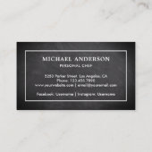 Chalkboard Kitchen White Spatula Personal Chef Business Card (Back)
