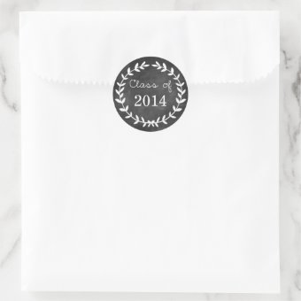 Chalkboard Laurel Graduation Envelope Seal | Zazzle