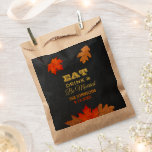 Chalkboard Leaves Eat Drink and Be Married Wedding Favor Bag<br><div class="desc">Celebrate your union with these charming bags which can be customized with any name(s).</div>