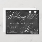 Chalkboard Lesbian Wedding Shower Invitation (Front/Back)