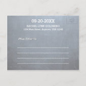 Chalkboard Lights Lilac Bat Mitzvah Save the Date Announcement Postcard (Back)