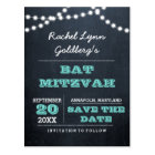 Bat Mitzvah Save the Date Postcard | Zazzle.com
