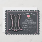 Chalkboard Lingerie Bridal Shower Invitation (Front)