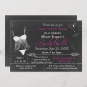 Chalkboard Lingerie Shower Bachelorette Invitation (Front/Back)