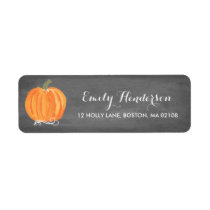 Chalkboard Little Pumpkin Address Label