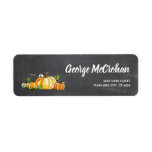 Chalkboard Little Pumpkin Halloween Return Address Label<br><div class="desc">Chalkboard Little Pumpkin Return Address label. For further customization,  please click the "Customize it" button and use our design tool to modify this template.</div>