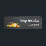 Chalkboard Little Pumpkin Halloween Return Address Label<br><div class="desc">Chalkboard Little Pumpkin Return Address label. For further customization,  please click the "Customize it" button and use our design tool to modify this template.</div>