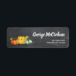 Chalkboard Little Pumpkin Halloween Return Address Label<br><div class="desc">Chalkboard Little Pumpkin Return Address label. For further customization,  please click the "Customize it" button and use our design tool to modify this template.</div>