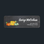 Chalkboard Little Pumpkin Halloween Return Address Label<br><div class="desc">Chalkboard Little Pumpkin Return Address label. For further customization,  please click the "Customize it" button and use our design tool to modify this template.</div>