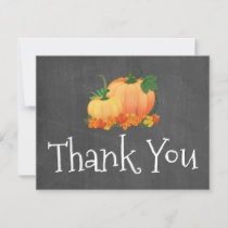 Chalkboard Little Pumpkin Thank you card
