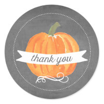 Chalkboard Little Pumpkin Thank You Stickers