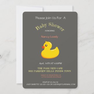 Chalkboard  look baby shower - rubber duck