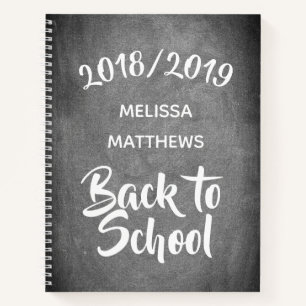 Chalkboard Look Back to School Notes or Your Text Notebook