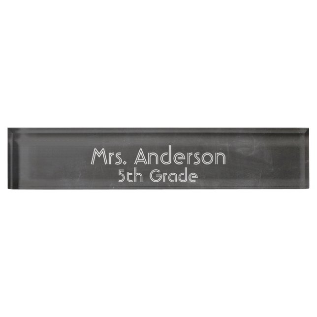 "Chalkboard Look" Personalized Nameplate (Front)
