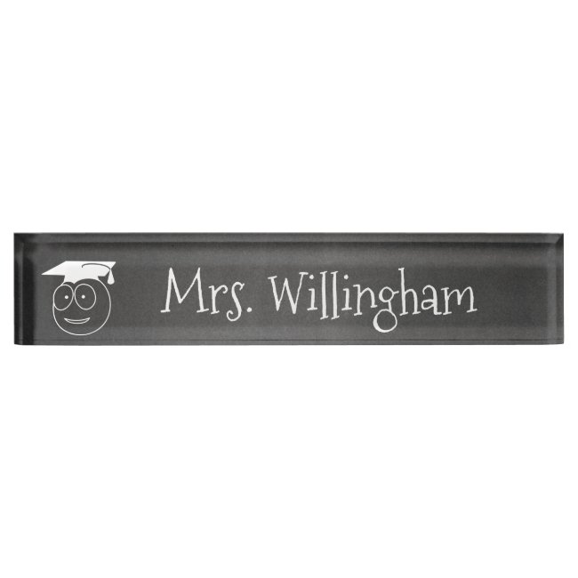 Chalkboard Look Teacher's Custom Desk Nameplate