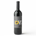 Chalkboard Look with Sunflower Wine Bottle Label
