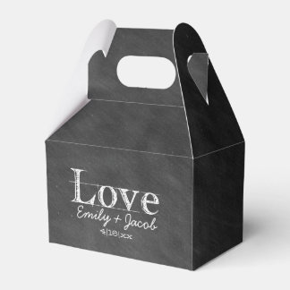 Chalkboard Love Custom Wedding Favor Boxes
