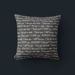 Chalkboard LOVE Pillow<br><div class="desc">A cute cushion on a chalkboard background that says I love you and xoxo's..</div>