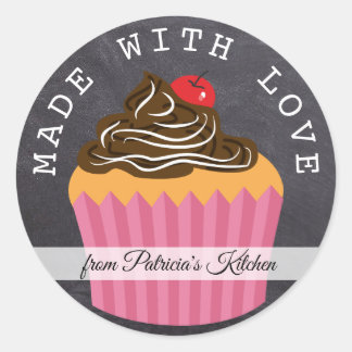 Chalkboard Made With love From The Kitchen Of Classic Round Sticker