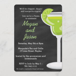 Chalkboard Margarita Party Invitation - Chalk Back