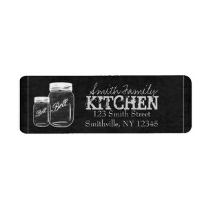 Chalkboard Mason Jar Address Label
