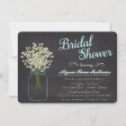 Chalkboard Mason Jar Baby's Breath Bridal Shower