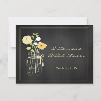Chalkboard Mason Jar Bridal Shower Advice Cards