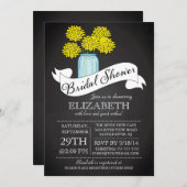 Chalkboard Mason Jar Bridal Shower Invitation (Front/Back)