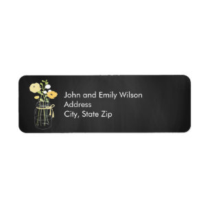 Chalkboard Mason Jar Return Address Labels