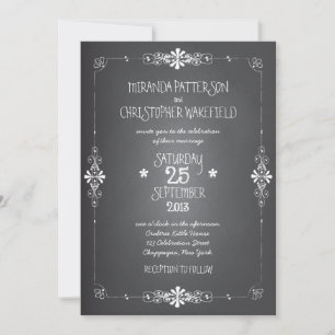 Chalkboard Mason Jar Wedding Invitation