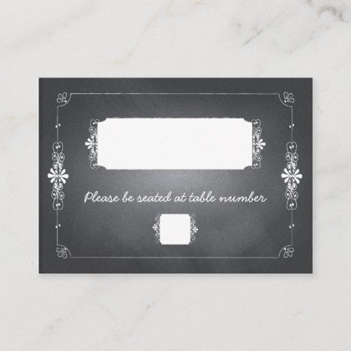 Customizable Chalkboard Mason Jar Wedding Seating Place Card Business Cards