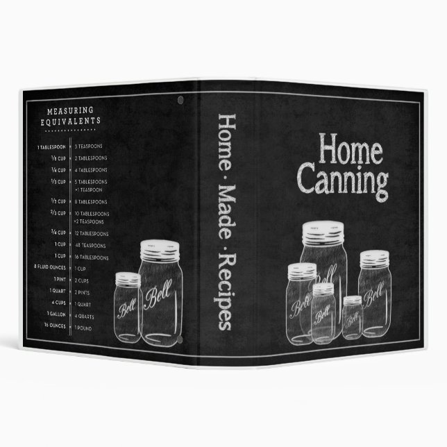 Chalkboard Mason Jars Canning Binder (Background)